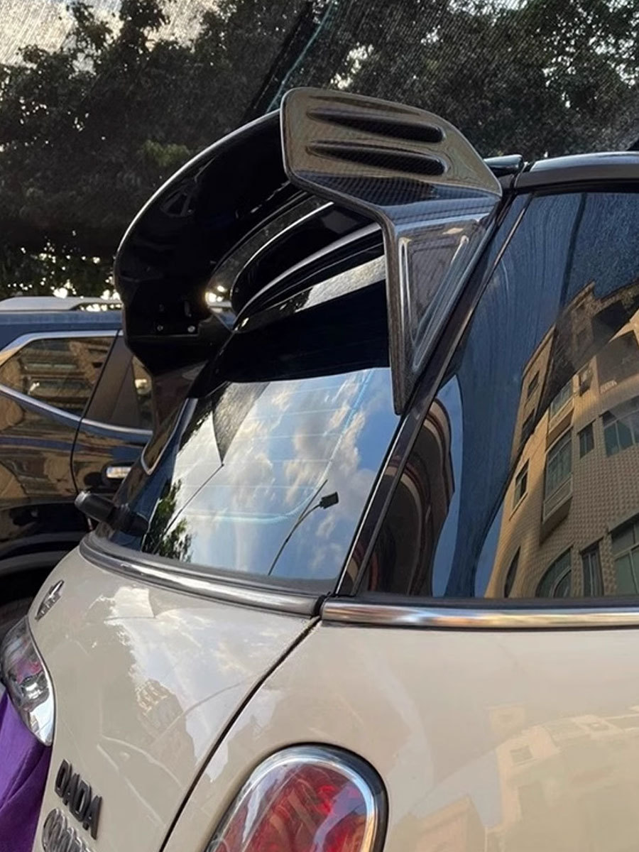 Suitable for Bmw Mini Cooper R56 Real Carbon Fiber Modified Rear Wing Top Wing Spoiler Fixed Wing