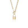 Lock, necklace, brand chain for key bag  hip-hop style, 2022, simple and elegant design, internet celebrity