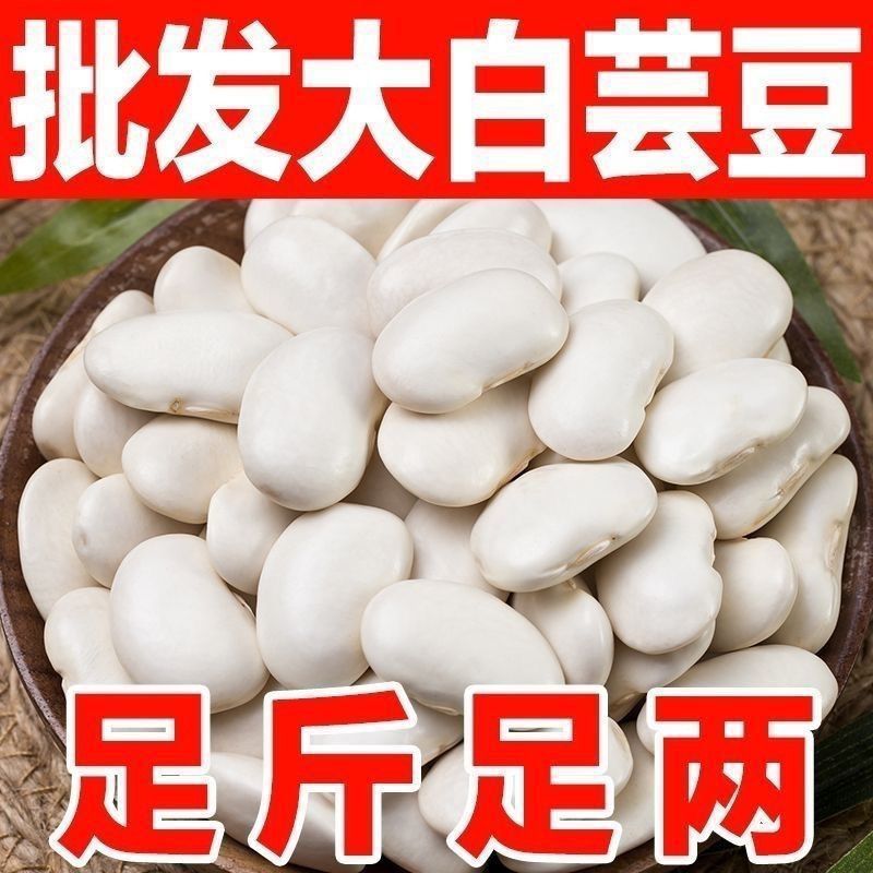 新货大芸豆新鲜新货大白豆黑花大肾豆牛眼豆五谷杂粮白芸豆500g