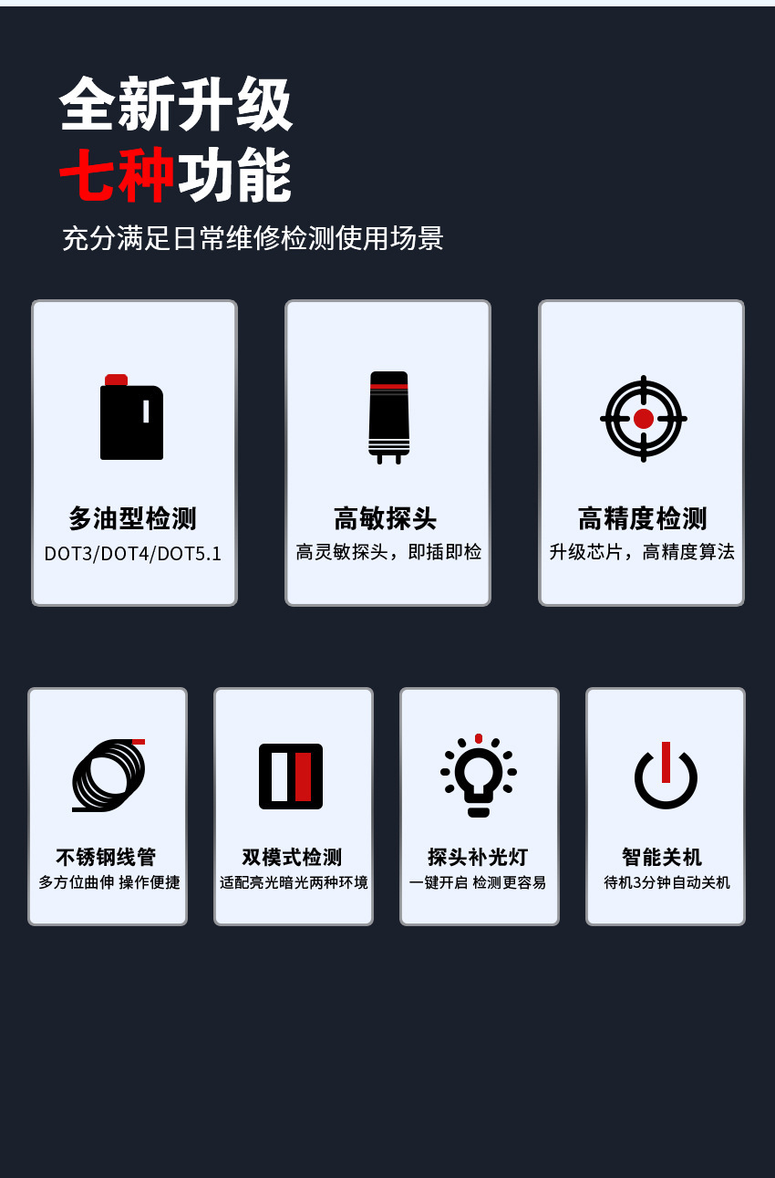 Brake Fluid Testing Equipment Factory Wholesale Car Brake Fluid Diagnostic Moisture Content Tester Brake Fluid Digital Display