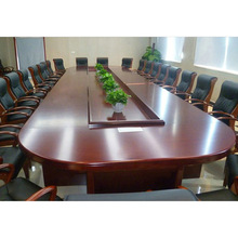 北京办公家具烤漆会议桌公司会议室办公弧形多人办公会议桌椅组合