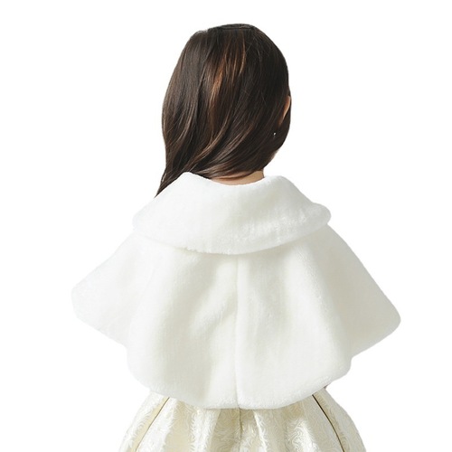 Amazon children's cape fur shawl small cape autumn and winter performance outing girls dress with warm cape