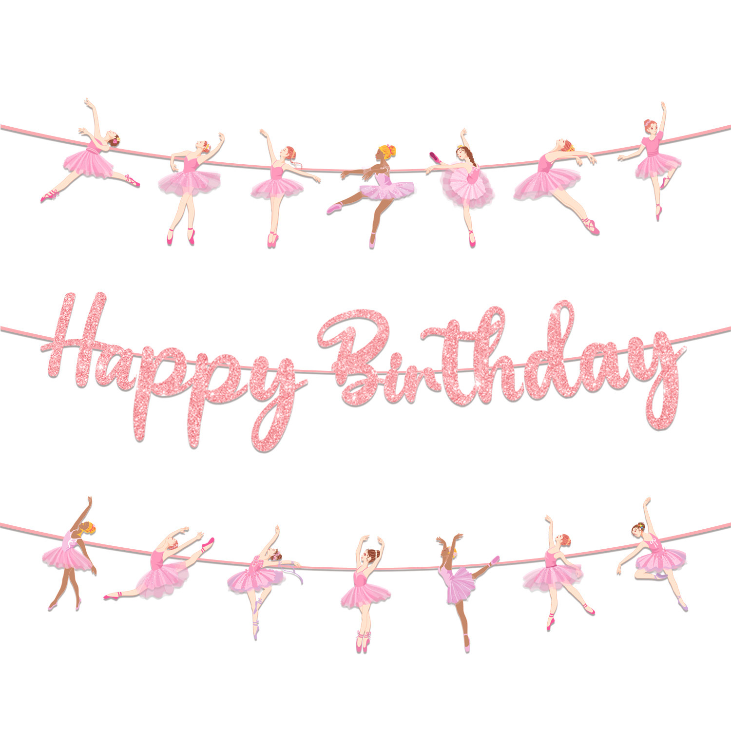 亚马逊舞蹈主题派对用品生日装饰舞蹈生主题派对横幅拉旗布置道具