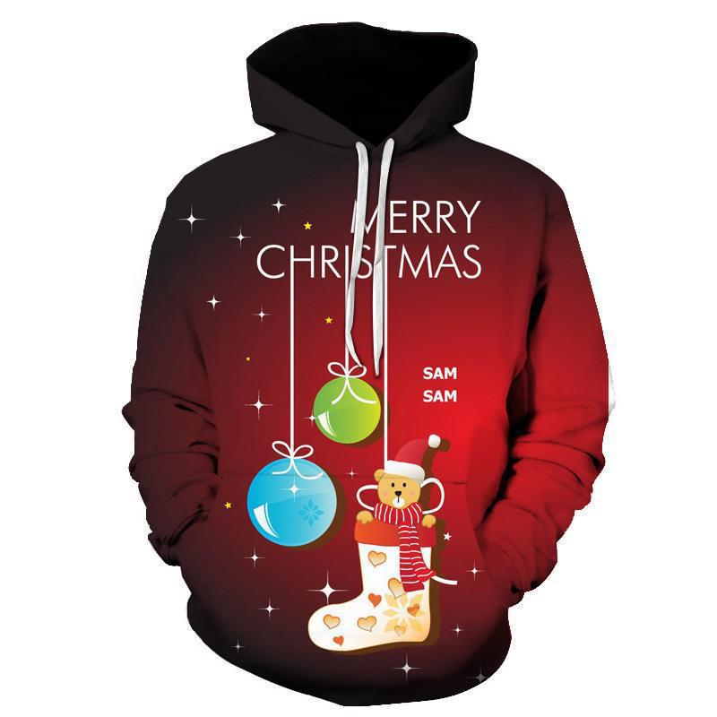 23 unisex carino cervo 3D felpa con cappuccio stampata digitale con cappello_voghion.com