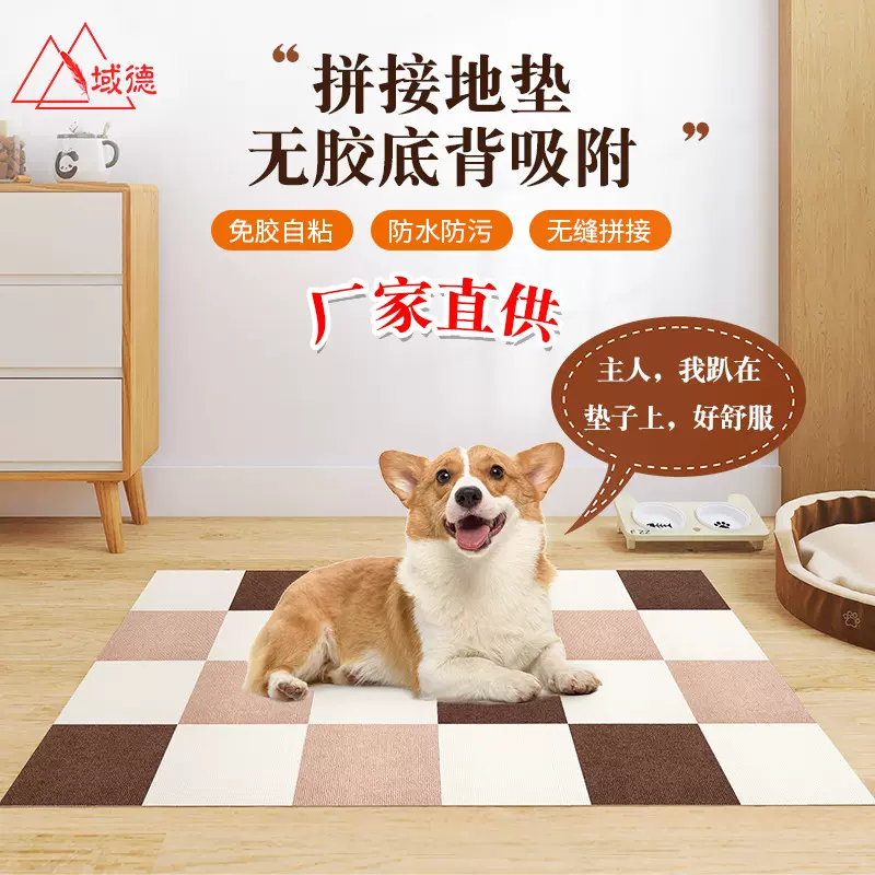 家用免胶方块拼接地垫办公室日式儿童床边毯全铺客厅地毯全铺卧室