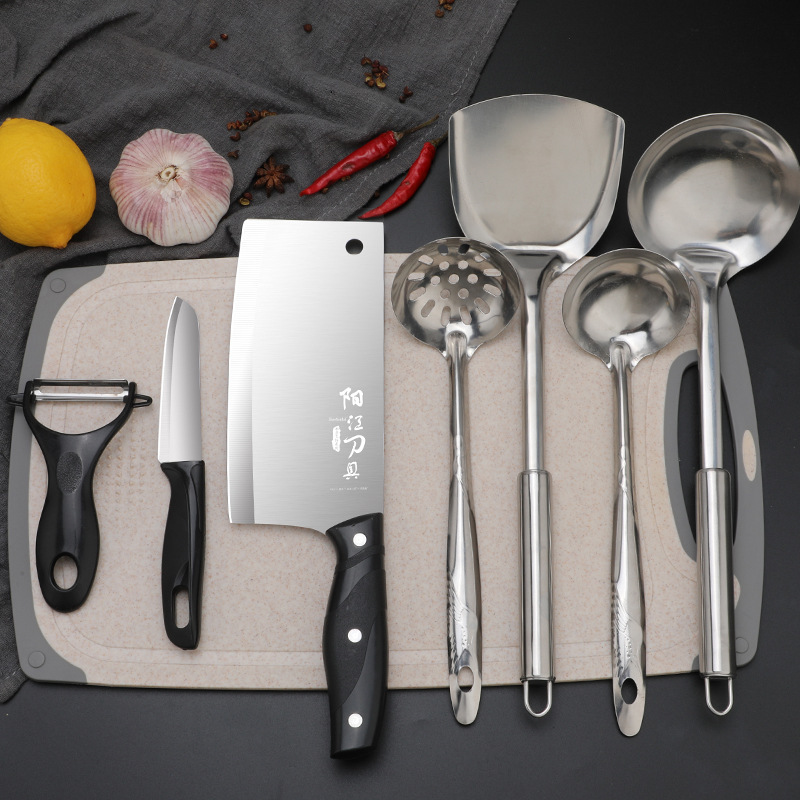 Herramientas de cocina cuchillo de cocina conjunto de tablero de cocina cuchillo de cocina conjunto completo de cocina de acero inoxidable combinación de cuchillo de cocina yunque moldeo por inyección