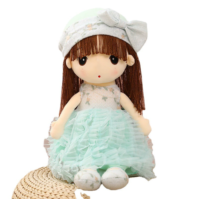 Knitted lace children's doll, Birthday gift