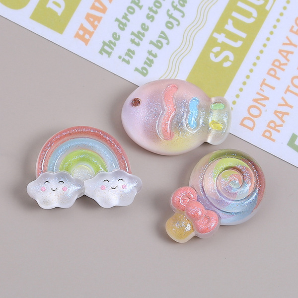 Cartoon rainbow creative cream accessory handmade