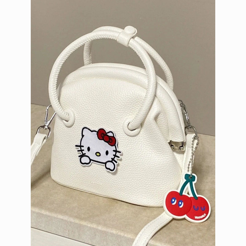 Korean Cute Cream Osoi Catfish Bag 2023 New Casual Versatile Pebbled Pattern Single Shoulder Handheld Crossbody Bag