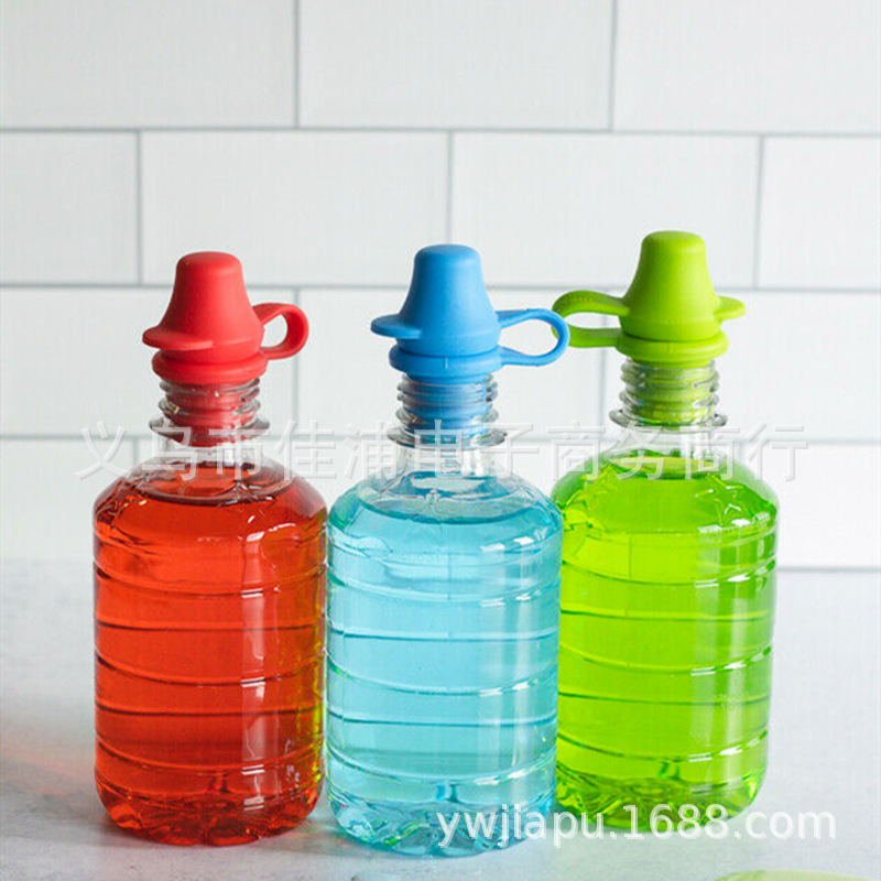 Tapón de silicona para botellas de bebidas, superventas transfronterizo, para agua potable, boquilla antiderrames, boquilla para botellas de bebidas, grado alimenticio