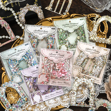 霁旅纸迹 琉璃镜花系列硬卡贴纸 ins镂空彩窗边框装饰DIY场景贴纸