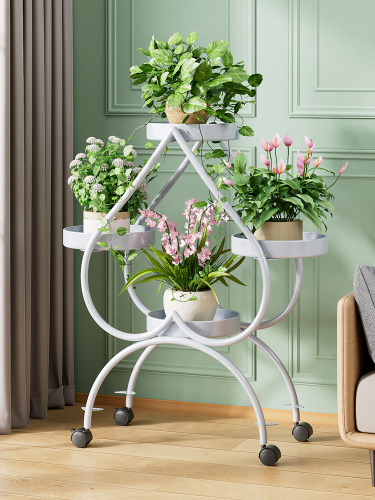 업그레이드된 흰색 - 대담하고 두꺼워진 4개의 냄비 [무료 범용 바퀴]