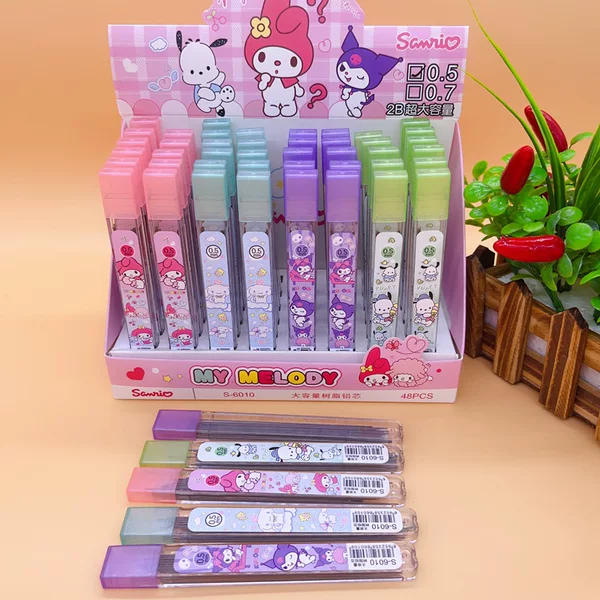 Creative New 0.5 Pencil Refill Cute Cartoon Automatic Pencil Refill High Color Value Large Capacity Student Supplies