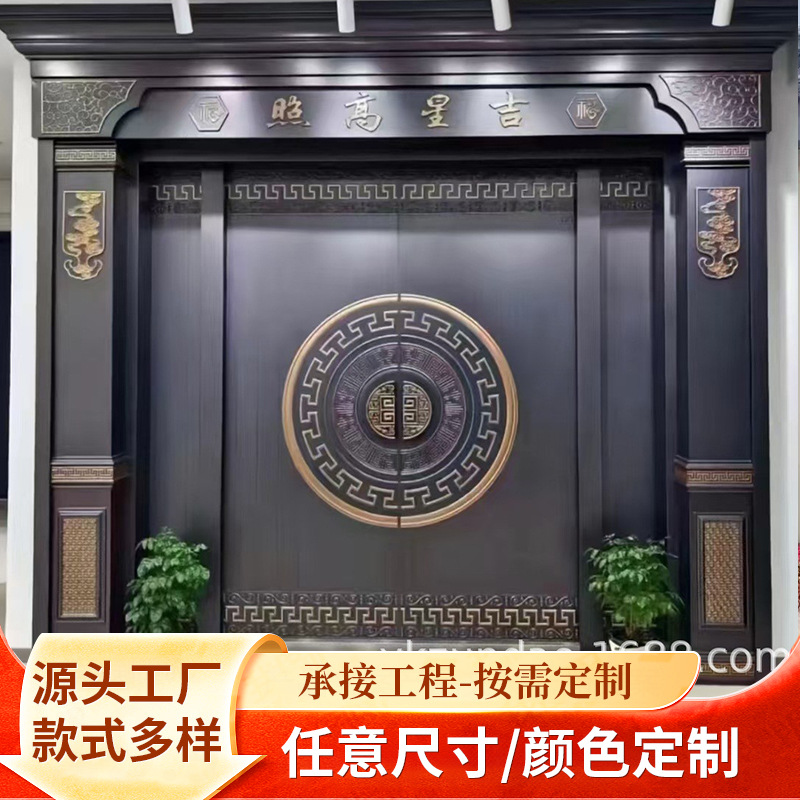 批发广西南宁四开精雕铸铝别墅大门海南海口别墅大门铸铝门