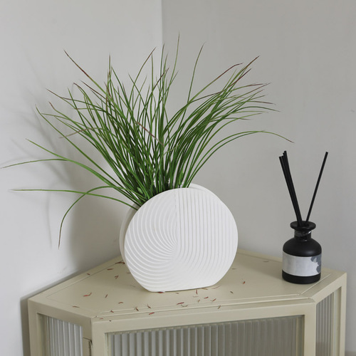 ins simple white art living room desktop ceramic vase ornaments Nordic creative decorative ornaments flower arrangements