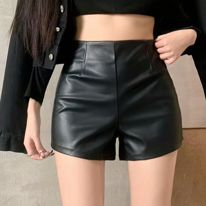 Cross-border Women's high quality PU Shorts Tight Hip Leather Pants Comfortable Casual Pants Amazon Cross-border Women's Now Cross-border Women's high quality PU Shorts Tight Hip Leather Pants Comfortable Casual Pants Amazon Cross-border Women's Now