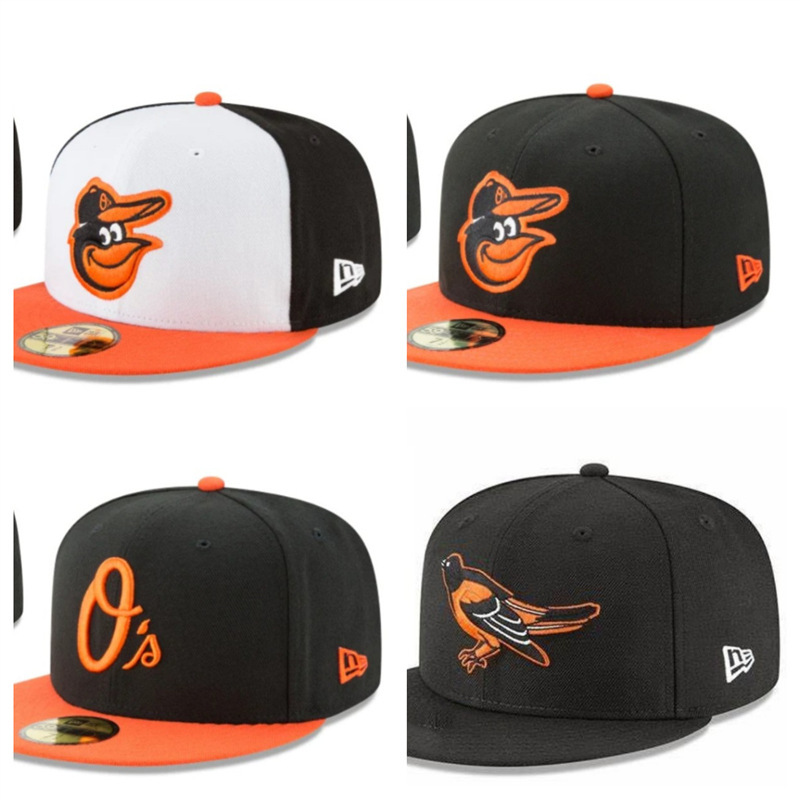 Bartime Orioles simple size cap closed cap baseball cap sunscreen sunshade hat embroidered hat