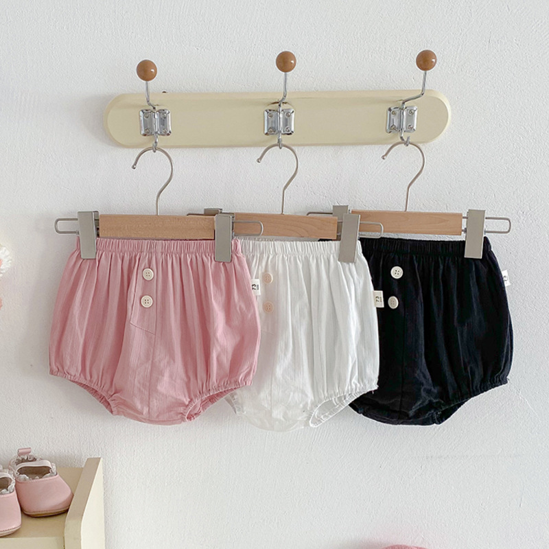 Summer baby shorts, thin style, casual PP pants for girls, summer wear, five-point pants for babies and boys.