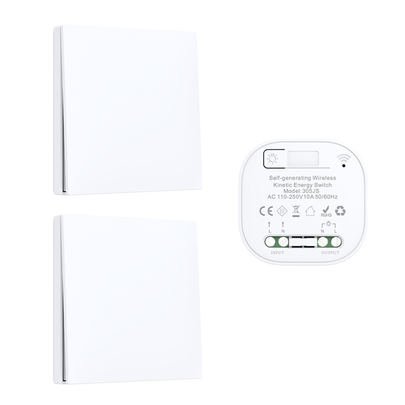 Qixin 自己発電ワイヤレスリモコンスイッチリモコンバッテリー不要配線不要家庭用壁防水自由に貼り付け可能|undefined