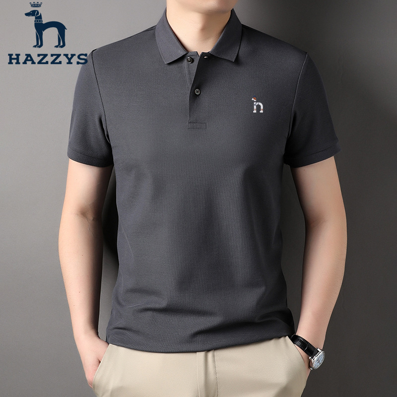 Hazzys正品哈吉斯短袖T恤男夏季翻领商务休闲百搭半袖Polo衫|undefined