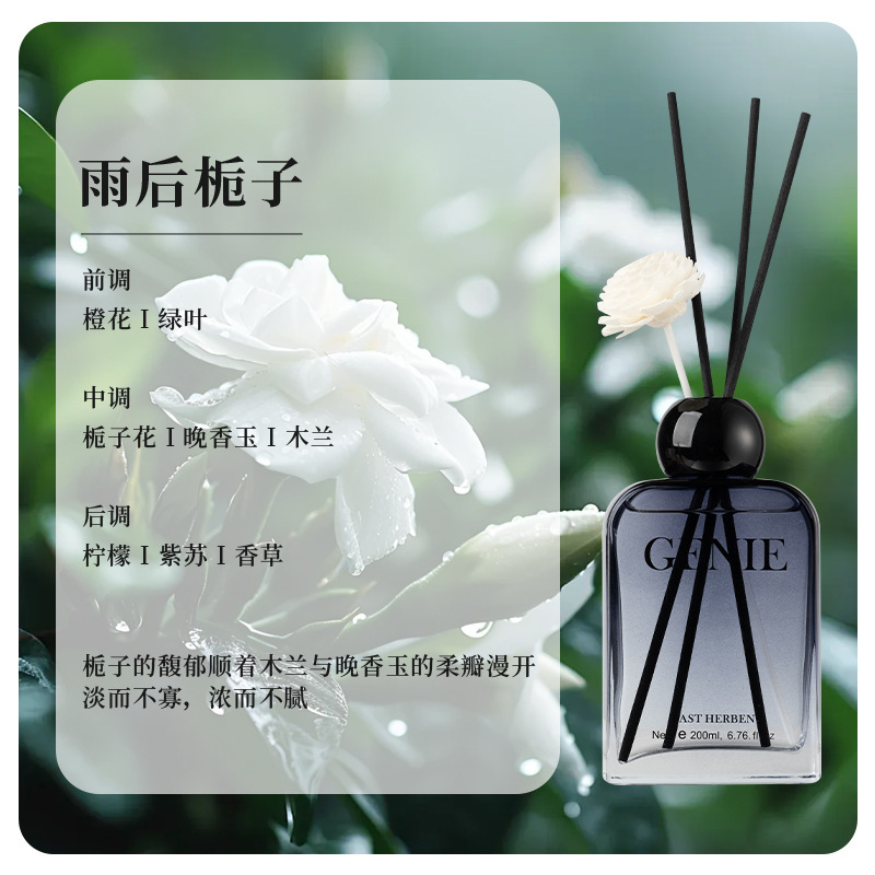 左赫栀子花香氛室内卧室摆件酒店除臭清新持久扩香无火香薰精油|undefined