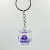 Three dimensional square crystal, pendant, brand keychain