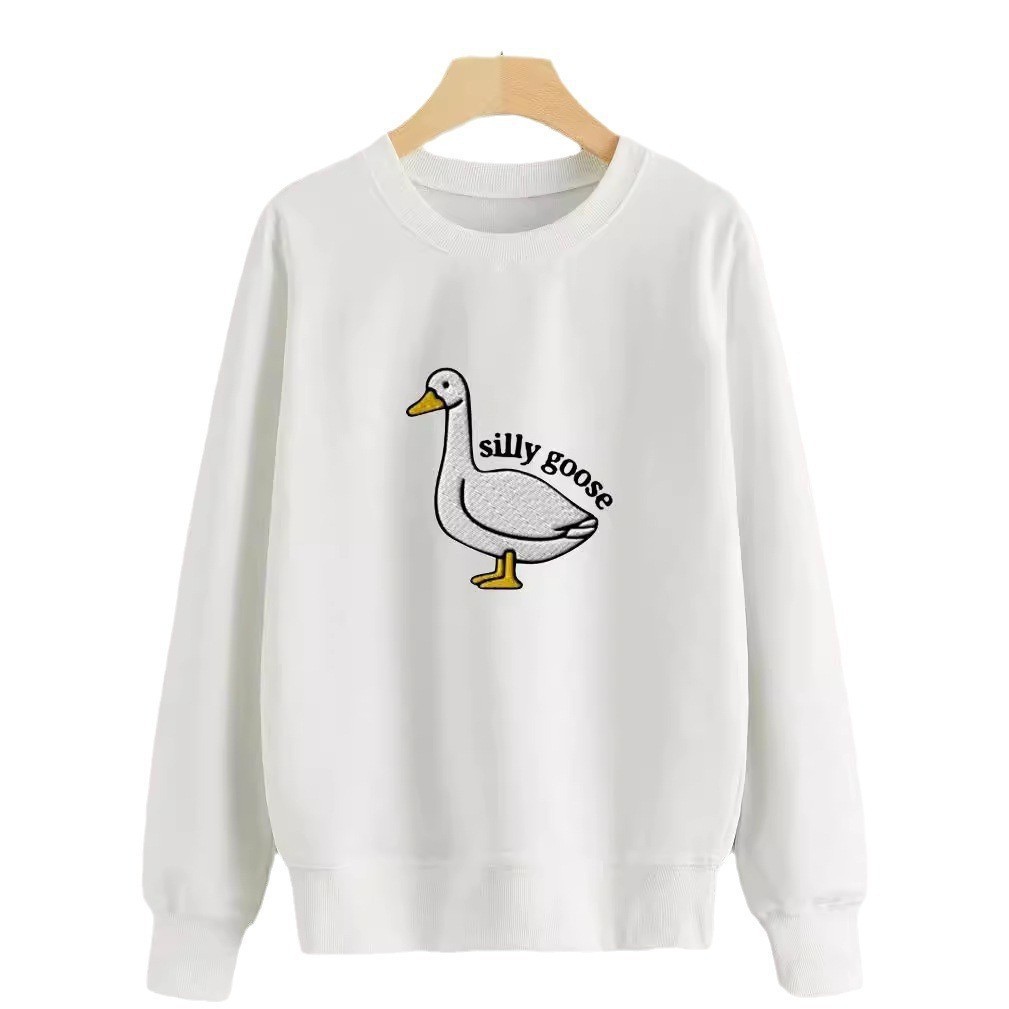 Cross-Border Amazon Sweatshirt Goose Silly Goose Fashion Sweatshirt for Men and Women (Ready Stock)