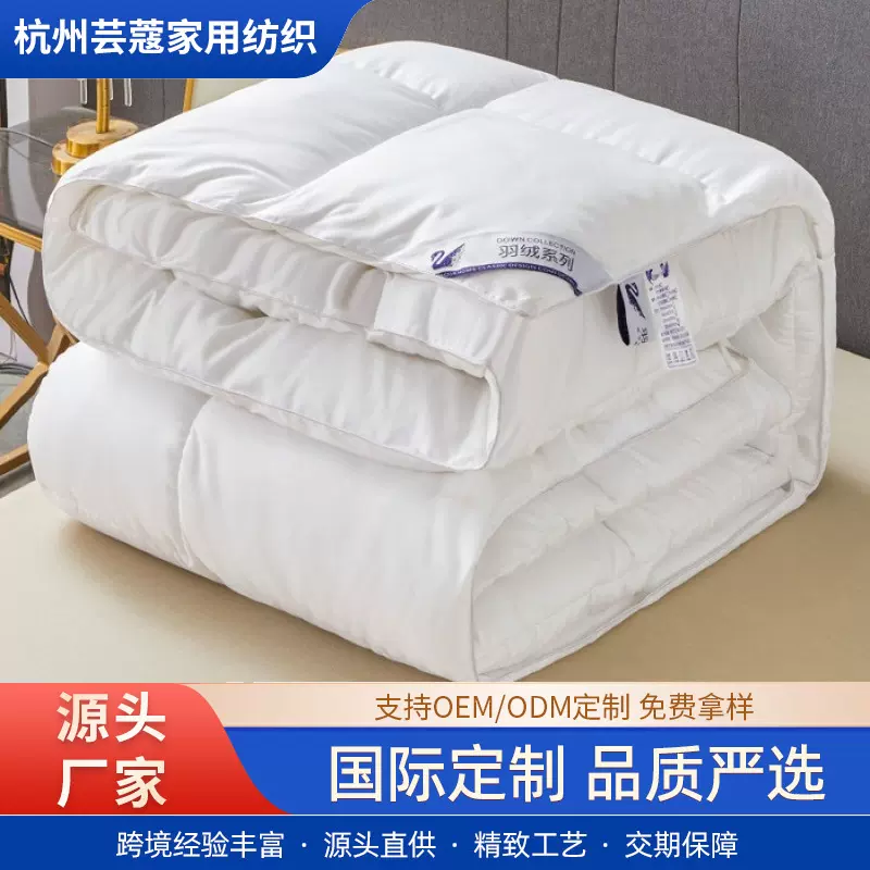 跨境专供羽毛绒被芯家用被子批发秋冬被加厚保暖厂家直供定制被芯