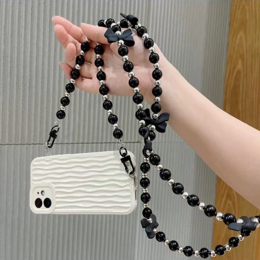 Clove бант для мобильного телефона цепочка наклона длинная индивидуальная черная чехол для мобильного телефона