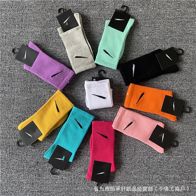 Su Wan Nai Keseter Socks Men's and Women's Colorful Sports Socks Training Running Basketball Socks High Tube Candy Colorful Socks