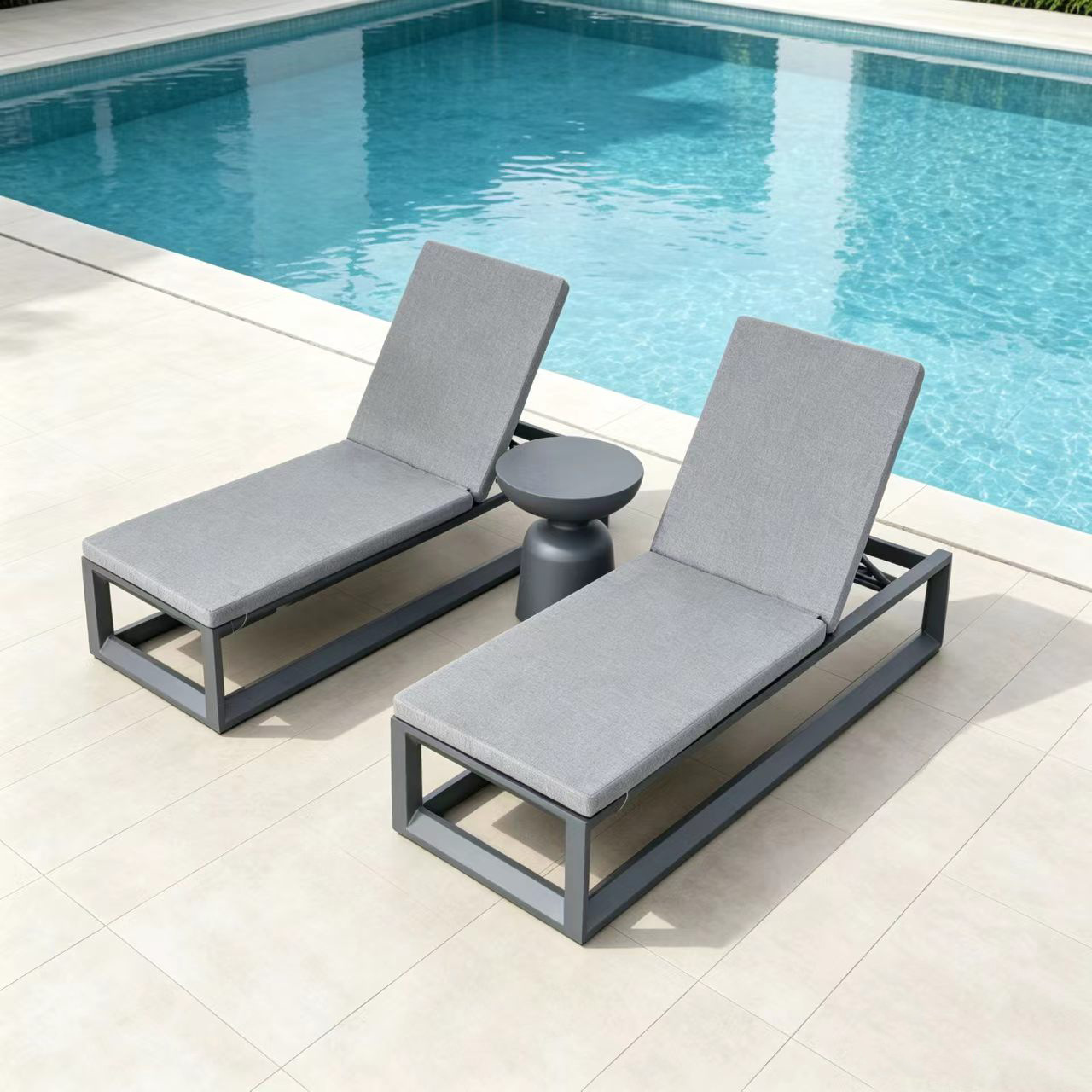 Camas de ocio, impermeabilización y protección solar jardín, tumbonas al lado de la piscina, patio al aire libre, alojamiento residencial, sillas de playa al aire libre, sombra image 9