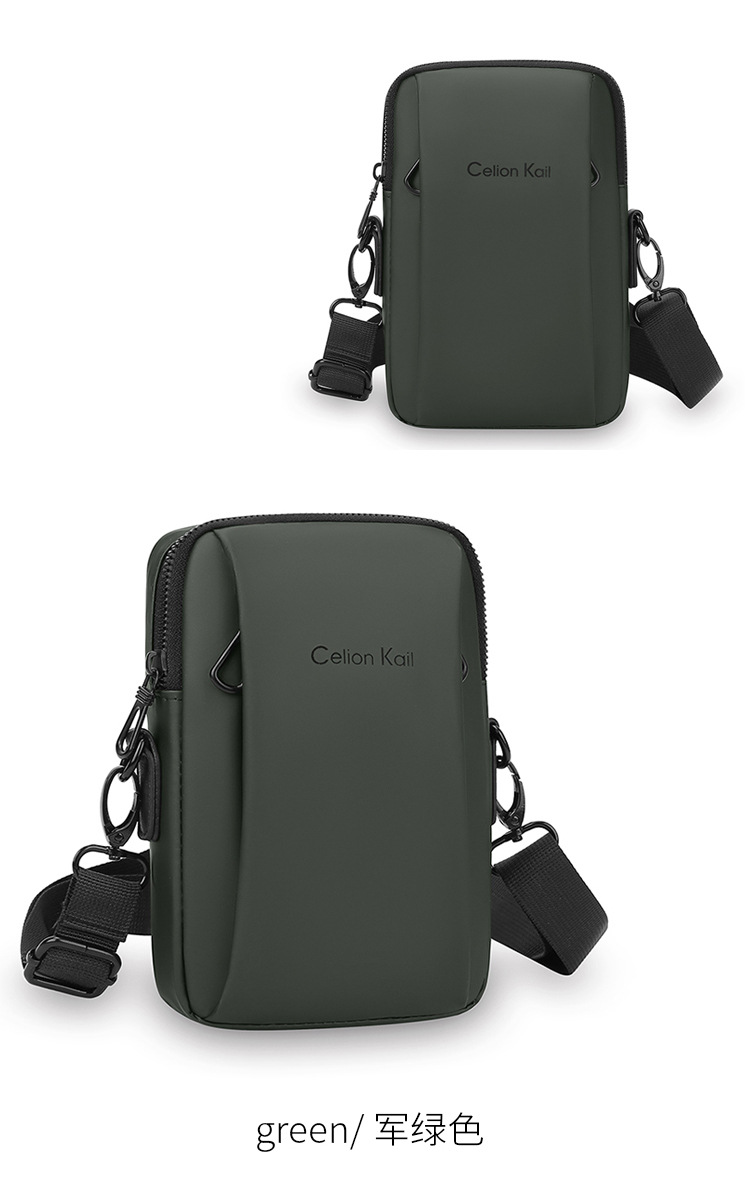 2025 primavera nuevo estilo hombre riñonera vertical impermeable y resistente al desgaste casual todo-fósforo monedero deporte bandolera