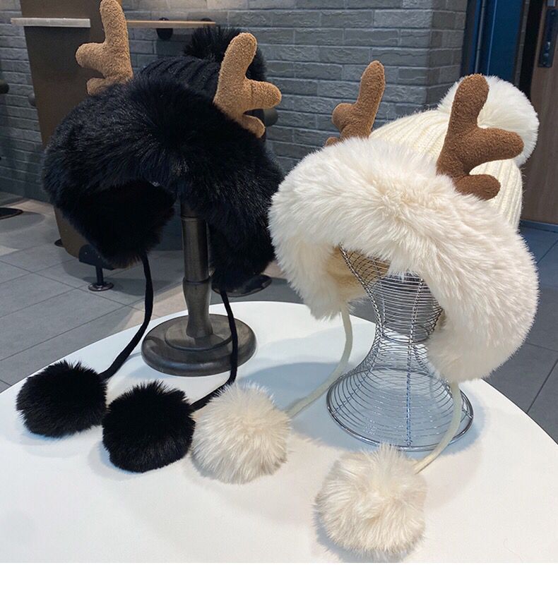 Mujeres Lindo Básico Cornamenta Alabeo Del Oído Sombrero De Trampero display picture 2