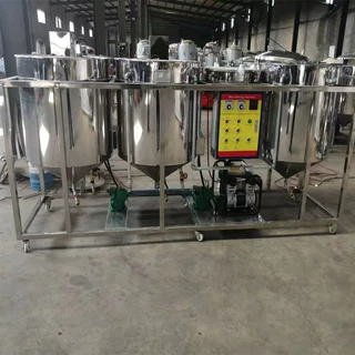 厂家定制精炼生产线中小型花生菜籽油精炼机山茶籽油脱磷脱酸设备