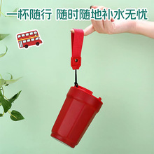 简约八角菱形咖啡杯网红扣盖316不锈钢保温杯办公休闲随手杯定制