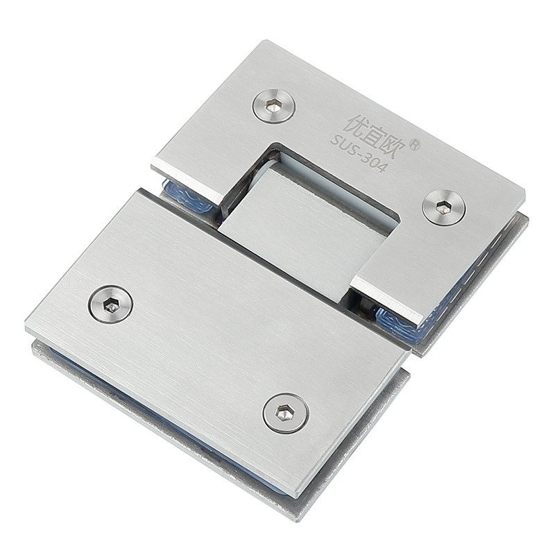 批发加厚304不锈钢90度浴室夹淋浴房合页哑黑玻璃门夹铰链180度折