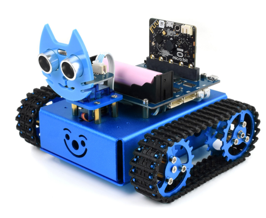 Micro:bit V2 履带智能机器人 配套有多款功能模块 编程ARM开发板