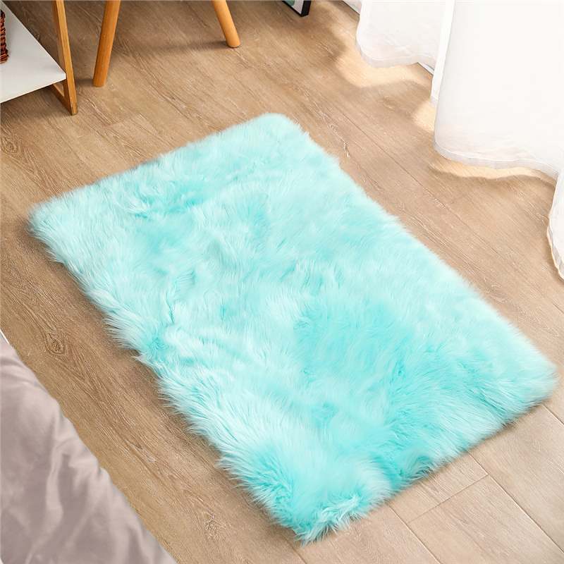 Nordicins sala de estar alfombra dormitorio adornos cama cama habitación de niña mesa de té negro red cama debajo de alfombra de peluche