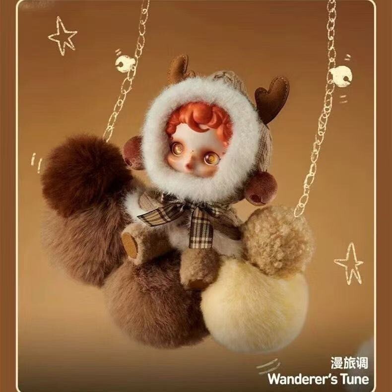 现货爆款SKULLPANDA光织园系列二代SP搪胶毛绒公仔挂件盲盒限定款|undefined