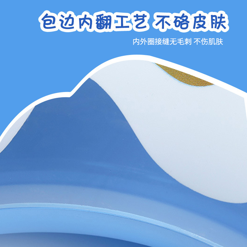 Anillo de natación infláble de PVC en stock para bebés con anillo de agua de dibujos animados para niños con anillo axilar