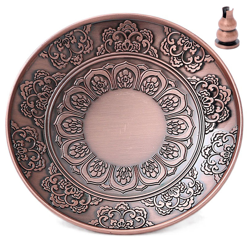 Quemador de incienso de estilo antiguo de cobre, soporte para varillas de incienso de loto, decoración zen para el hogar, sin caída de ceniza. image 14