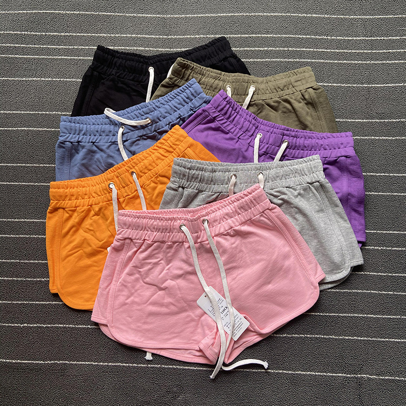 韩版纯棉黑色运动短裤女夏薄款2021新款外穿宽松大码休闲跑步热裤