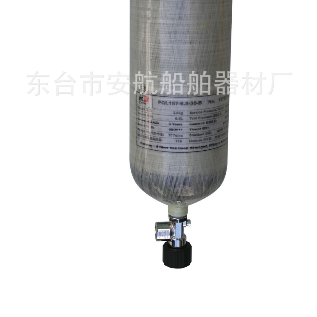 5L呼吸器备用瓶，消防呼吸器5L/6L钢制气瓶