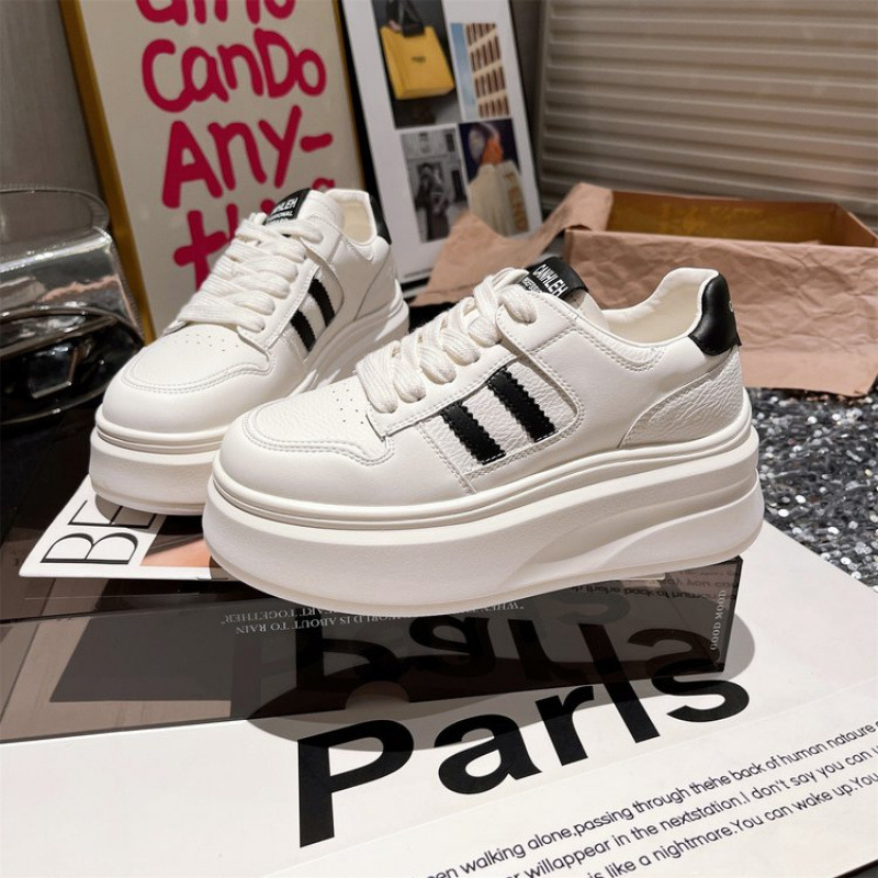 White Shoes for Women 2025 New Autum Lightweight Versatile Thick-Soled Small Height-Increasing Casual Sports Shoes White Shoes for Women 2025 New Autum Lightweight Versatile Thick-Soled Small Height-Increasing Casual Sports Shoes