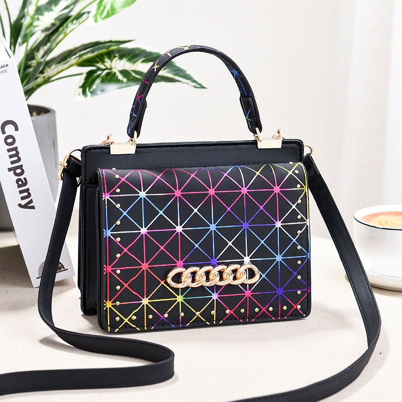 包包女2021新款韩国时尚女包单肩斜跨手提包handbags一件pu