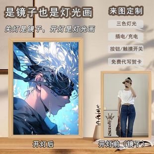 Five pieces of magic back to war, Wu Riman hot blood, peripheral creative surprise, gift for boyfriend, luminous mirror decorative painting