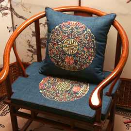 中式红木椅垫沙发坐垫餐椅茶椅垫圈椅垫官帽椅垫四季冬夏垫靠枕