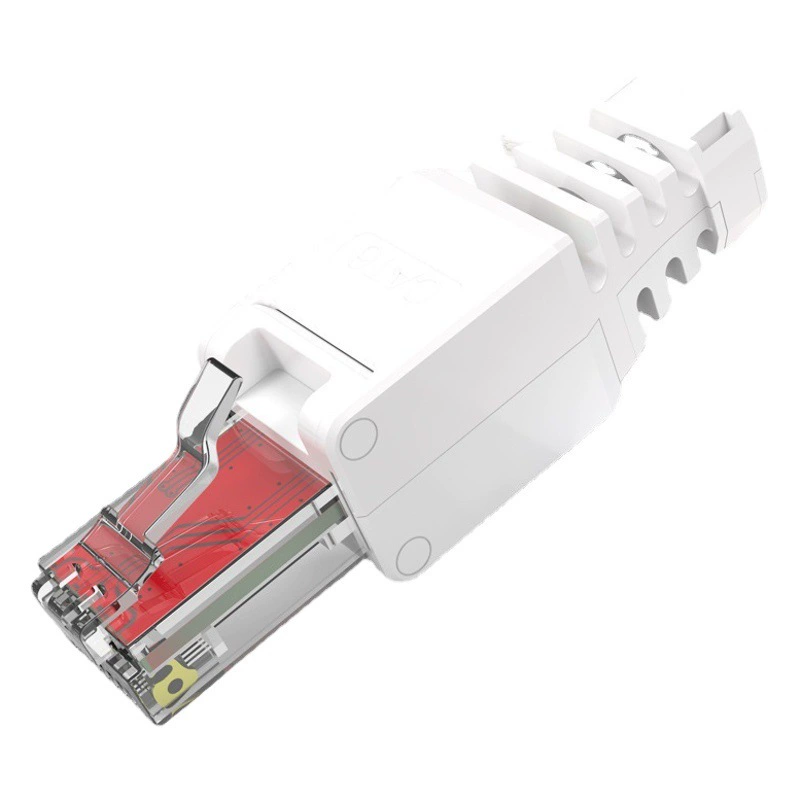 Супер шесть типов модульных хрустальных головок без давления, не экранированных позолоченных головок CAT6 RJ45, не прижимных кристаллических головок без инструментов