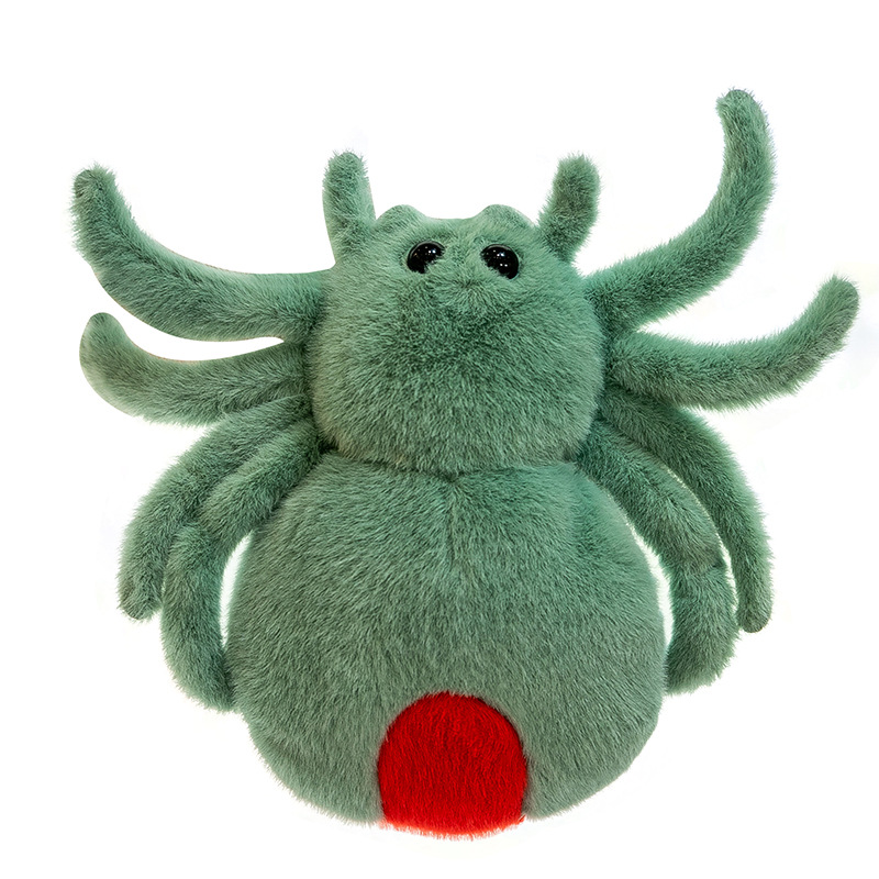 Juguete de peluche de araña transfronterizo para niños, animal de peluche reconfortante, accesorio de broma para Halloween, muñeco de tela, burbuja.