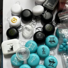 椭圆型耳塞盒小圆盒收纳盒耳塞用盒子便携式迷你首饰收纳黑色圆盒